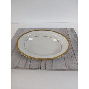 Vintage #1 Theodore Haviland China Oval Serving Bowl Corinth Gold Trim